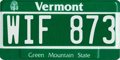 VT license plate WIF873