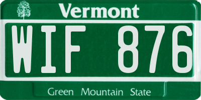 VT license plate WIF876