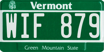 VT license plate WIF879