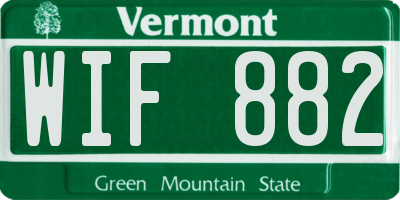 VT license plate WIF882