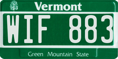 VT license plate WIF883