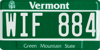 VT license plate WIF884
