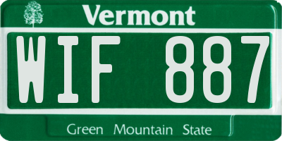 VT license plate WIF887