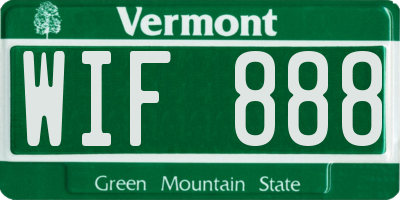 VT license plate WIF888