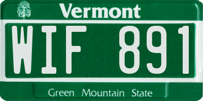 VT license plate WIF891