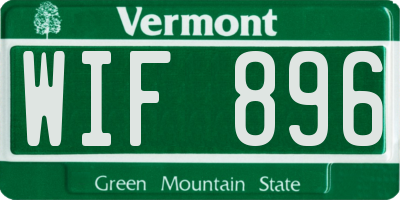 VT license plate WIF896