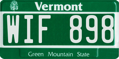 VT license plate WIF898