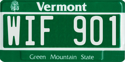 VT license plate WIF901