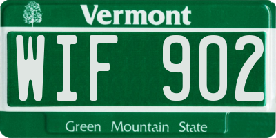 VT license plate WIF902