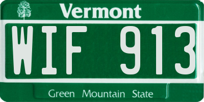 VT license plate WIF913