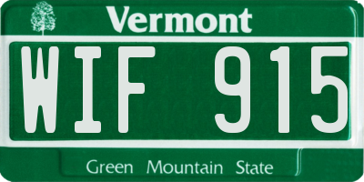 VT license plate WIF915