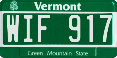 VT license plate WIF917