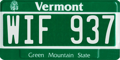 VT license plate WIF937