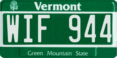 VT license plate WIF944