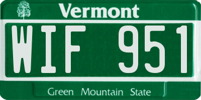 VT license plate WIF951