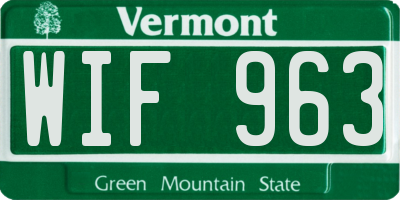 VT license plate WIF963