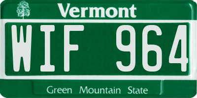 VT license plate WIF964