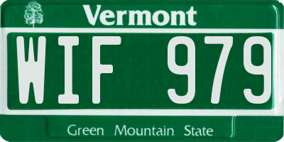 VT license plate WIF979