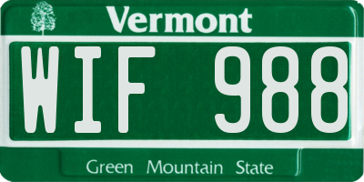 VT license plate WIF988
