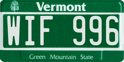 VT license plate WIF996