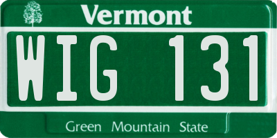 VT license plate WIG131