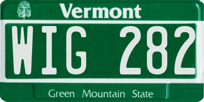 VT license plate WIG282