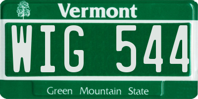 VT license plate WIG544