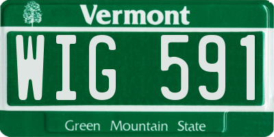 VT license plate WIG591