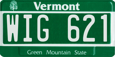 VT license plate WIG621