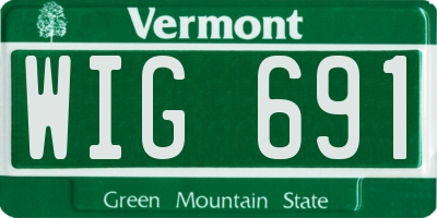 VT license plate WIG691
