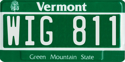 VT license plate WIG811