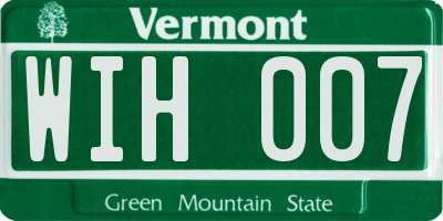 VT license plate WIH007