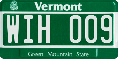 VT license plate WIH009