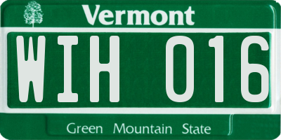 VT license plate WIH016