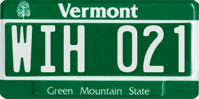 VT license plate WIH021