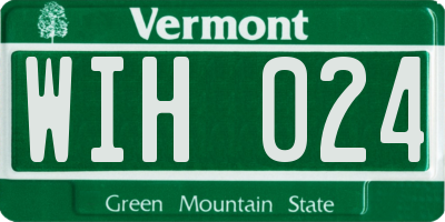 VT license plate WIH024