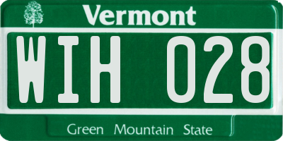 VT license plate WIH028