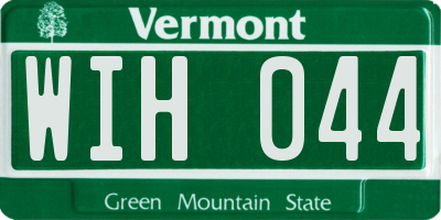 VT license plate WIH044