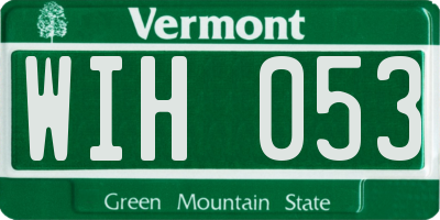 VT license plate WIH053
