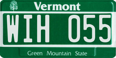 VT license plate WIH055