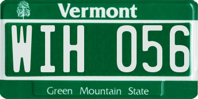 VT license plate WIH056