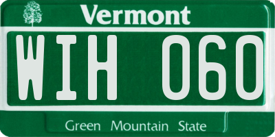 VT license plate WIH060