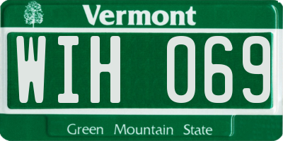 VT license plate WIH069