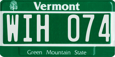 VT license plate WIH074