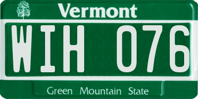 VT license plate WIH076