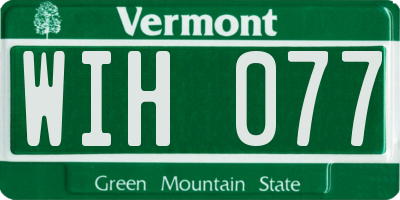 VT license plate WIH077