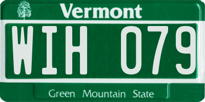 VT license plate WIH079