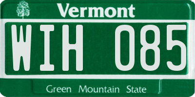VT license plate WIH085