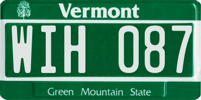 VT license plate WIH087
