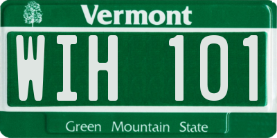 VT license plate WIH101